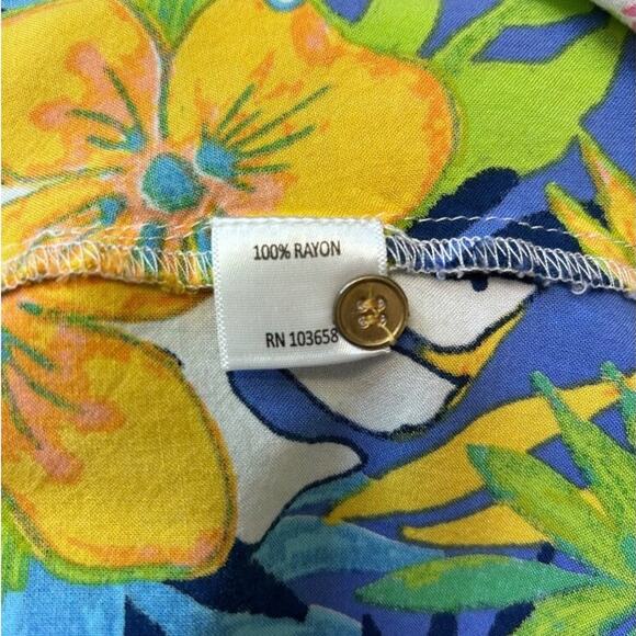 Juniper + Lime Womens Floral Tropical Sleeveless Top Size L Rayon - Picture 5 of 8